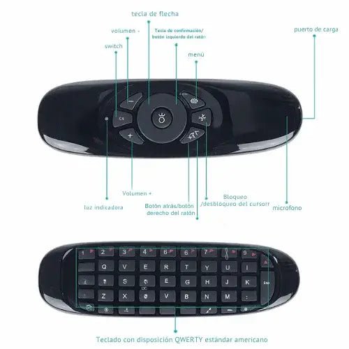 Control Remoto 3 en 1 con Teclado - Luxenshop